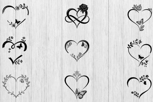 Family Floral Heart Svg Bundle