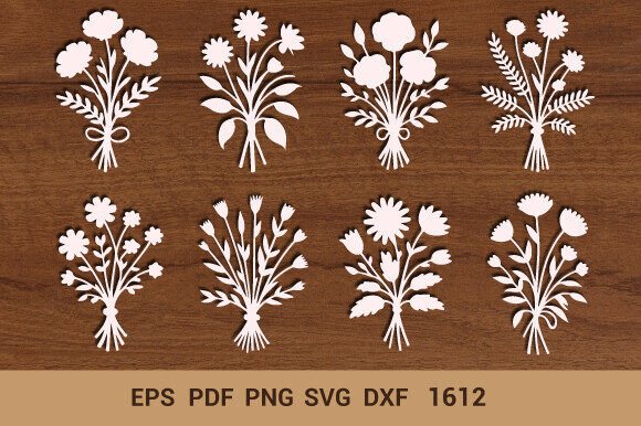 Floral Bouquet SVG Cut Mega Bundle 1612