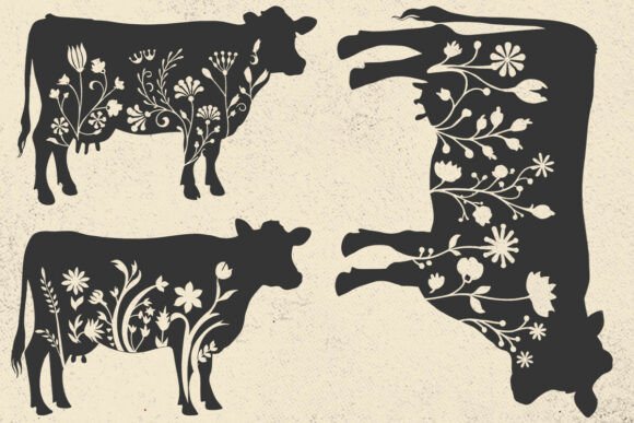 Floral Cow SVG: A Unique Embroidery Design