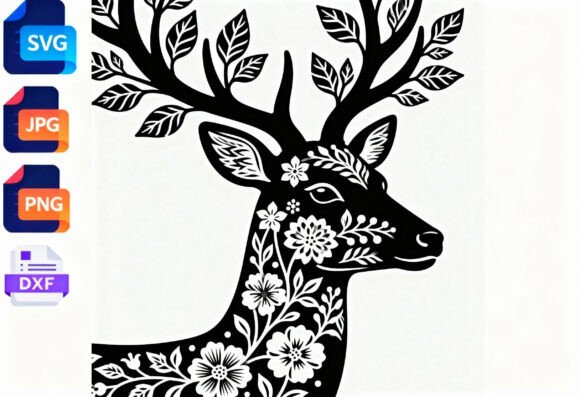 Floral Deer SVG Cut File Review