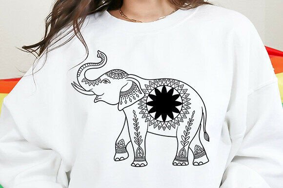 Floral Elephant Svg, Elephant Png