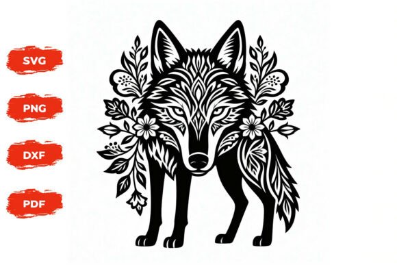 Floral Wolf SVG Cut File Review