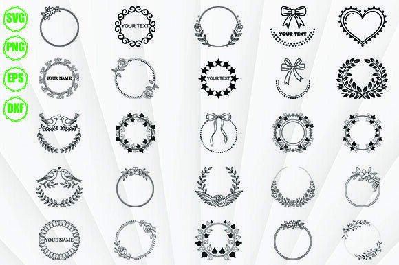 Floral Wreath SVG Bundle