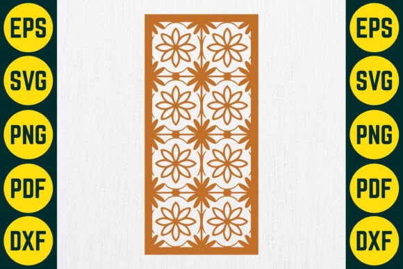 Laser Cut Floral Panel SVG Design 2
