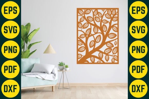 Laser Cut Floral Panel SVG Design 7