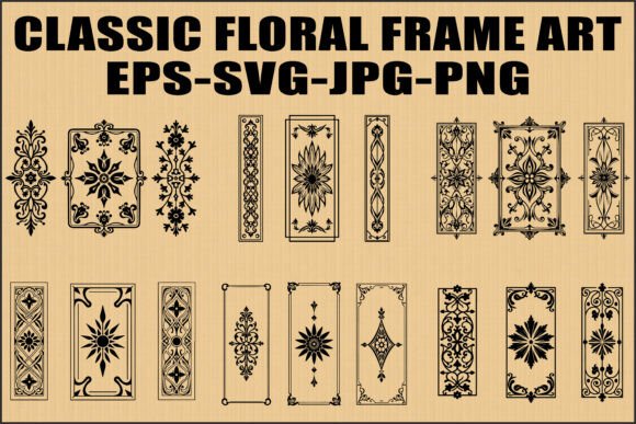 Vintage Floral Frame SVG Pack