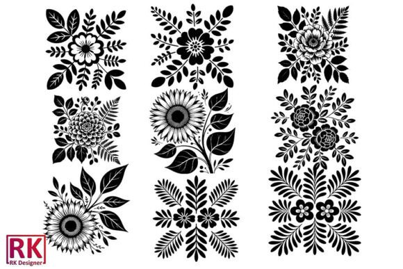 Vintage Floral Vector Svg Bundle
